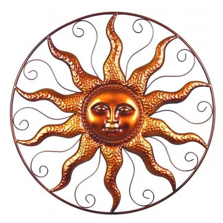 GLOBE IMPORTS Globe Imports GI418WS2 25 in. Steel Bronze Sun Decorative Wall Art GI418WS2